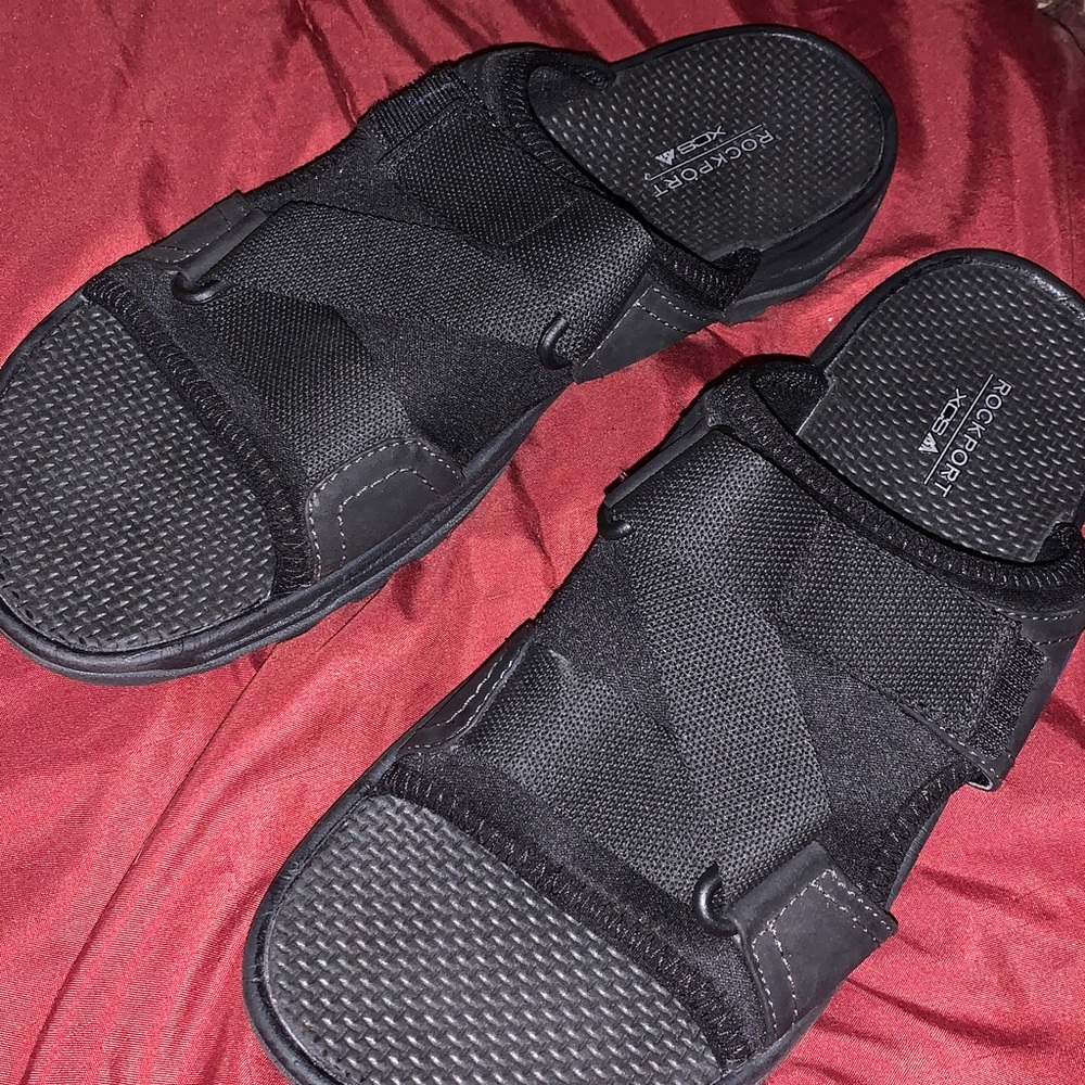 Rockport XCS Trail Sandals Mens Black Technique Trail Slide Open Toe 10.5 M - Picture 2 of 10
